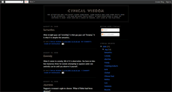 Desktop Screenshot of cynicalwisdom.blogspot.com