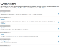 Tablet Screenshot of cynicalwisdom.blogspot.com