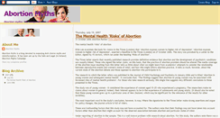 Desktop Screenshot of abortionmyths.blogspot.com