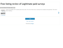 Tablet Screenshot of honest-paid-survey-reviews.blogspot.com