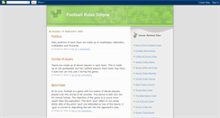 Desktop Screenshot of footballrulessimple.blogspot.com
