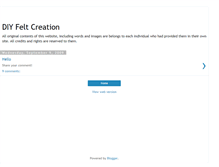 Tablet Screenshot of diyfeltcreation.blogspot.com