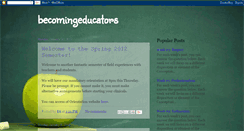 Desktop Screenshot of becomingeducators.blogspot.com