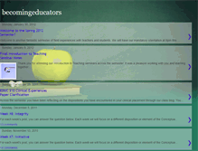 Tablet Screenshot of becomingeducators.blogspot.com