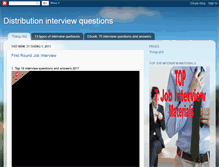 Tablet Screenshot of distributioninterviewquestions.blogspot.com