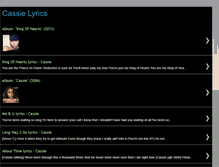 Tablet Screenshot of cassie-lyric.blogspot.com