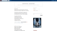 Desktop Screenshot of crypticpoetry.blogspot.com