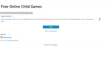 Tablet Screenshot of child-games.blogspot.com