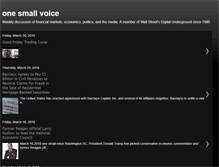 Tablet Screenshot of onesmallvoice.blogspot.com