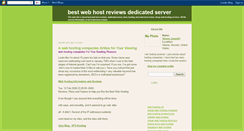 Desktop Screenshot of best-web-host-reviews-32.blogspot.com