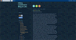 Desktop Screenshot of hillarylindstromsblogtolife.blogspot.com