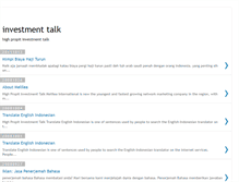 Tablet Screenshot of investment-talk.blogspot.com