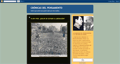 Desktop Screenshot of cronicaspensamiento.blogspot.com