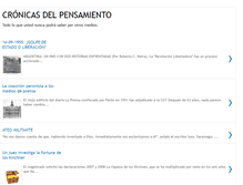 Tablet Screenshot of cronicaspensamiento.blogspot.com