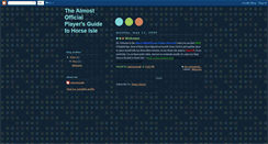 Desktop Screenshot of playerguide2horseisle.blogspot.com