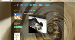 Desktop Screenshot of ilticchettiodelsilenzio.blogspot.com