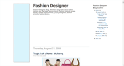 Desktop Screenshot of fashion-designer-blog.blogspot.com