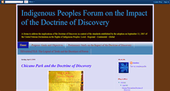Desktop Screenshot of doctrineofdiscoveryforum.blogspot.com