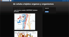Desktop Screenshot of decelulaatejidosorganosyorganismos.blogspot.com