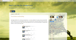 Desktop Screenshot of dontletmebeunderstood.blogspot.com