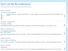 Tablet Screenshot of dontletmebeunderstood.blogspot.com