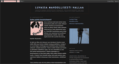 Desktop Screenshot of mahdollisestihallaa.blogspot.com