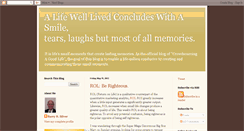 Desktop Screenshot of alifewelllivedconcludeswithasmile.blogspot.com