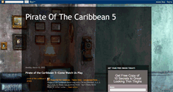 Desktop Screenshot of pirateofthecaribbean5.blogspot.com