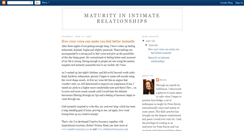 Desktop Screenshot of maturityinintimaterelationships.blogspot.com