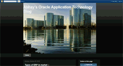 Desktop Screenshot of oracleabhay.blogspot.com