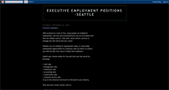 Desktop Screenshot of executiveemploymentseattle.blogspot.com