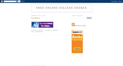 Desktop Screenshot of freeonlinecollegedegree.blogspot.com