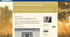 Desktop Screenshot of lifeatyellowcreekfarm.blogspot.com