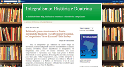 Desktop Screenshot of integralismohistoriaedoutrina.blogspot.com