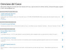 Tablet Screenshot of ciencianodelcusco.blogspot.com