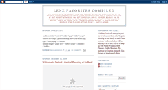 Desktop Screenshot of lenzfavoritescompiled.blogspot.com