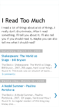 Mobile Screenshot of i-read-too-much.blogspot.com