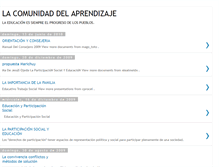 Tablet Screenshot of lacomunidaddelaprendizaje.blogspot.com