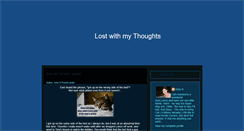 Desktop Screenshot of lostwiththoughts.blogspot.com