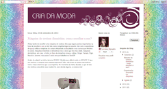 Desktop Screenshot of criadamoda.blogspot.com