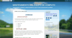 Desktop Screenshot of mantenimiento-equipo.blogspot.com