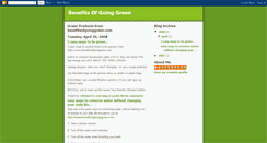 Desktop Screenshot of benefitsofgoinggreen.blogspot.com