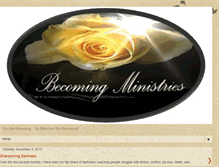 Tablet Screenshot of becomingministries.blogspot.com