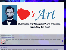 Tablet Screenshot of lincolnlovesart.blogspot.com