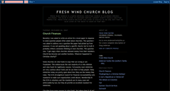 Desktop Screenshot of freshwindchurch.blogspot.com