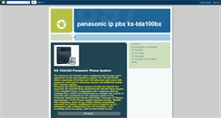 Desktop Screenshot of kx-tda100bx.blogspot.com