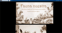 Desktop Screenshot of faunanuestra.blogspot.com