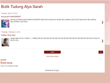 Tablet Screenshot of butiktudungalyasarahshahalam.blogspot.com