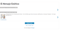 Tablet Screenshot of mensajeestetico.blogspot.com