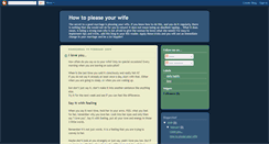 Desktop Screenshot of howtopleaseyourwife.blogspot.com